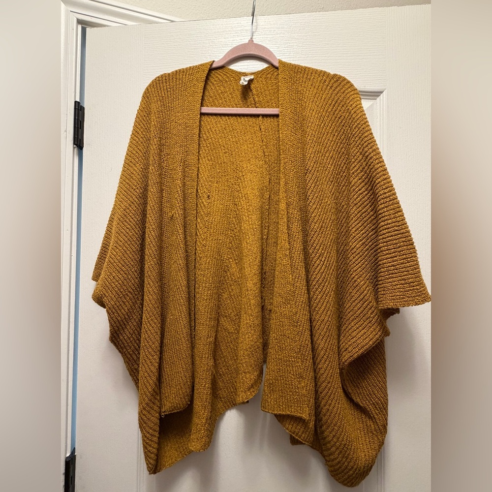 Anthropologie Mustard/Golden Brown Oversized Sweater - M